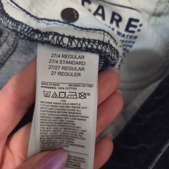 Gap Super Baggy Jeans Womens Sz 27/4  Medium Indigo Blue Wide Leg Denim - Picture 11 of 13